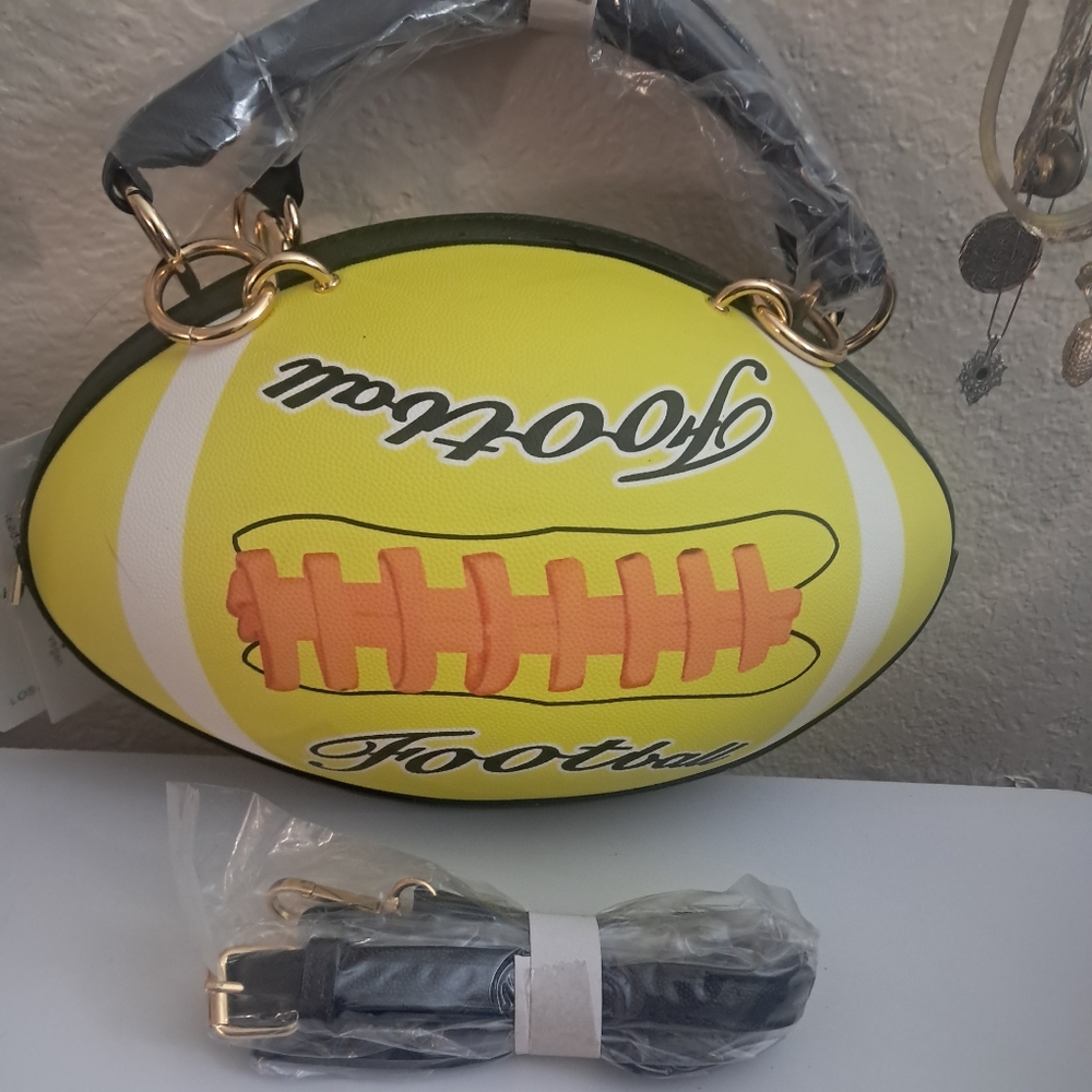 CALE Yellow and Orange Football Bag